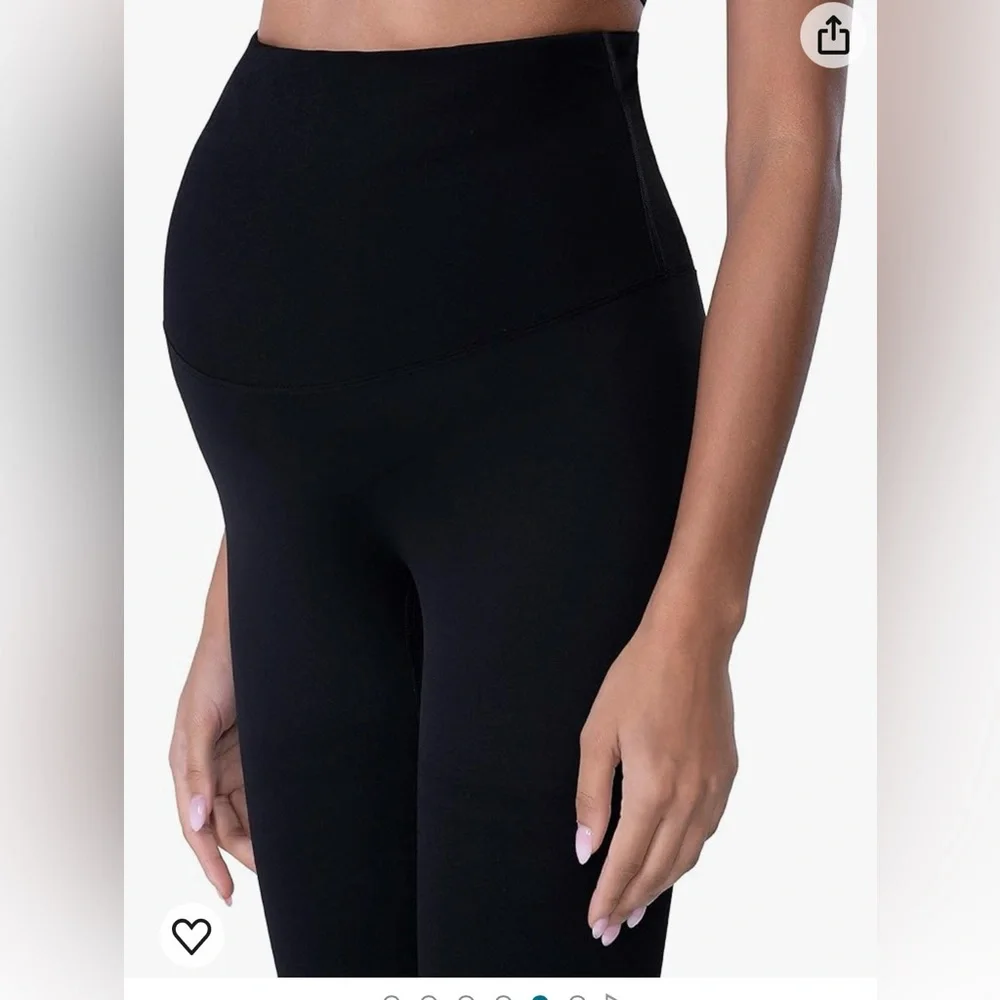 Poshdivah women’s maternity leggings over the belly pregnancy yoga pants active - Picture 5 of 6